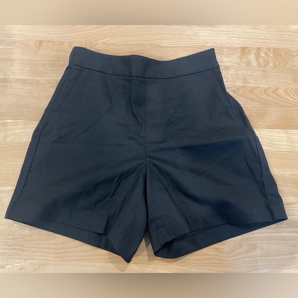 NWT Banana Republic Linen Classic High Waist Black Shorts for Spring Summer